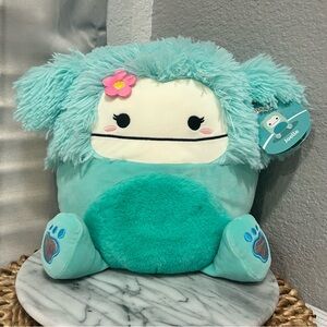 BNWT Squishmallows 12" Joelle the Bigfoot with Flower